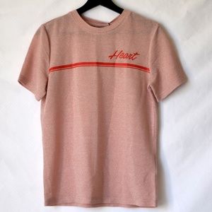 NWT Soaked In Luxury Metallic Heart Loose Fit Top